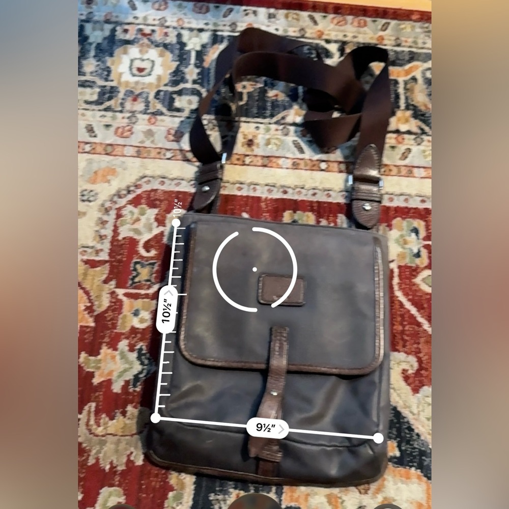 Tumi Sling Bag Waxed Canvas & Leather Rare - Picture 8 of 8